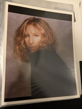 Vintage Barbra Streisand Color Portrait Gray Background Movie Still
