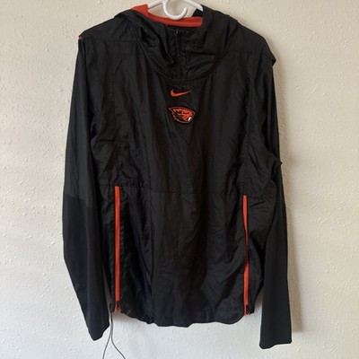 Black Nike Oregon State Beavers Pullover Rain Jacket