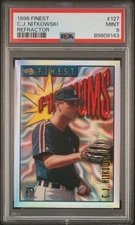 1996 CJ NITKOWSKI Topps Finest REFRACTOR #127 - Parallel SP Pop 4 MINT PSA 9
