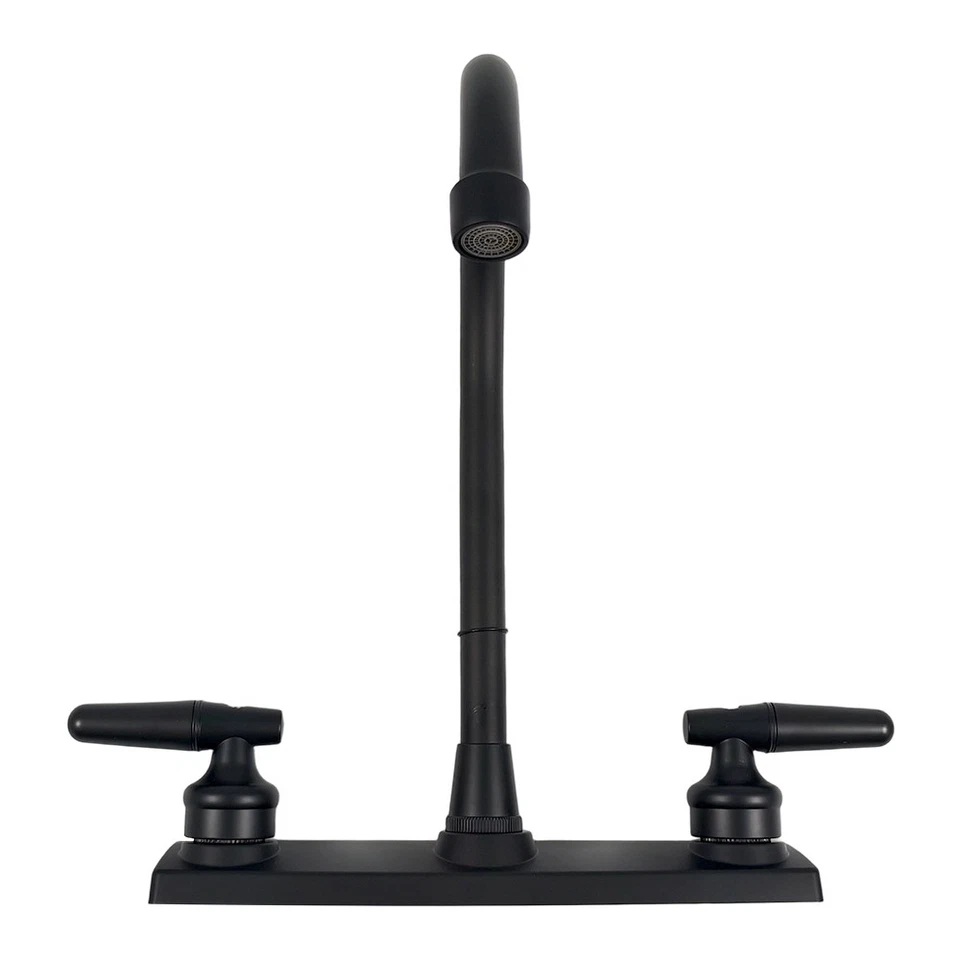 Высокая дуга 2 ручки стандартный кухни раковины смеситель кран пластик для дома RV - Изображение 3 из 4