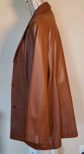 Preston & York 2 Damen Echt Lammfell Leder Jacke Mantel Schwarz Größe 2X Hellbraun - Bild 2 von 14