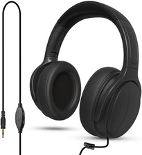 Extra Long Cord Wired Headphone for TV and PC for TV Watching for Seniors with V