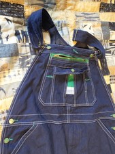 Liberty vintage mens/womens work/street wear dark blue denim bib dungarees 40/30