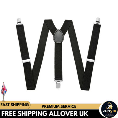 UK strapazierfähige elastische Hosenträger für Herren Hose Pants Hosenträger Riemen Arbeitsgürtel GB