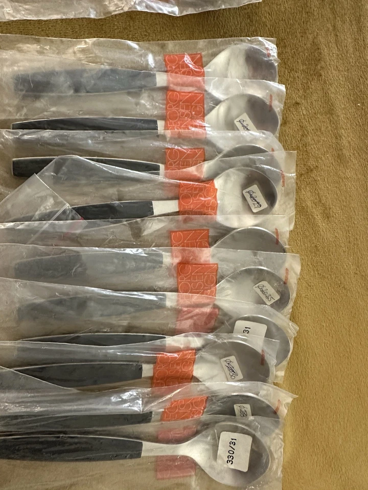 For (2) TEASPOONS Strata Black by Georg Jensen Denmark Stainless (6 Available)- - Image 4 of 4