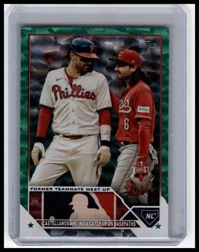 Aggiornamento Topps 2023 #US146 Nick Castellanos / Jonathan India Green Foil #/499 - Foto 1 di 2