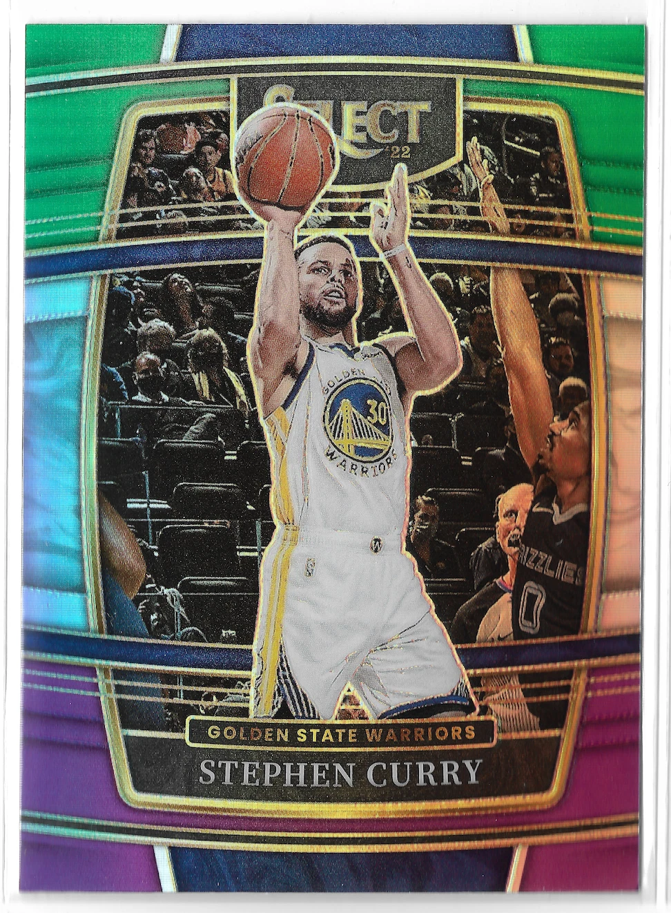 2021-22 Select Green White Purple #94 Stephen Curry Golden State Warriors