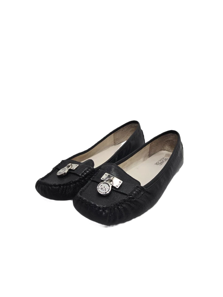Michael Kors Hamilton Mocasines Cuero Mocasines Zapatos Negros Para Mujer Talla 7.5 M Foto 2 de 4
