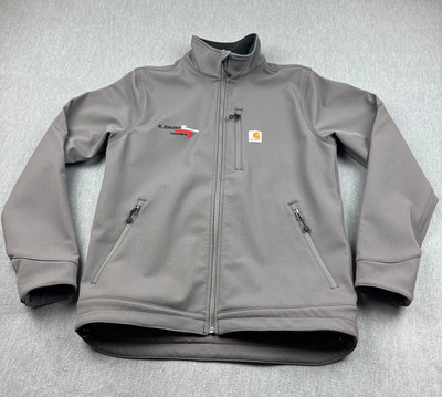 Carhartt Jacket Mens Medium Gray Rain Defender Relaxed Fit Heavyweight Softshell