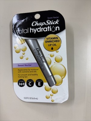 Chapstick Total Hydration Vitamin Enriched Lip Oil Sweet Nectar 0.23oz Rare