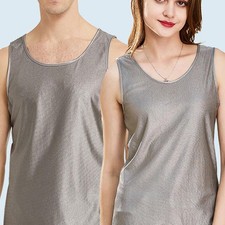 EMF Sheiding Anti-Radiation Sleeveless Vest Silver Fiber Underwear for Men Women