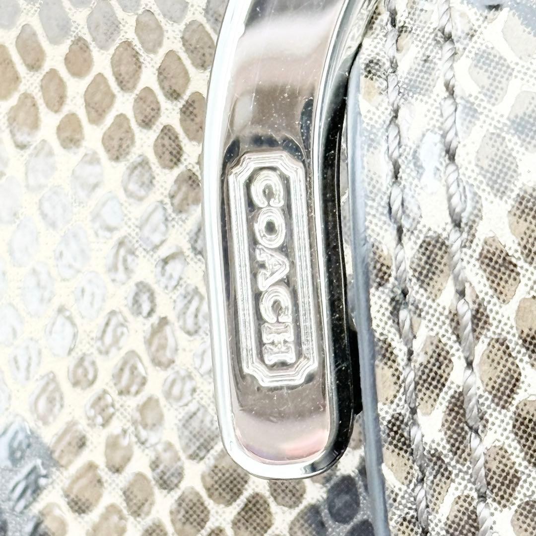 Coach Python Pattern PVC Tote Bag, Shoulder Bag, … - image 8