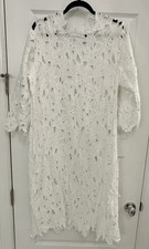 White Floral Beach Cover Up