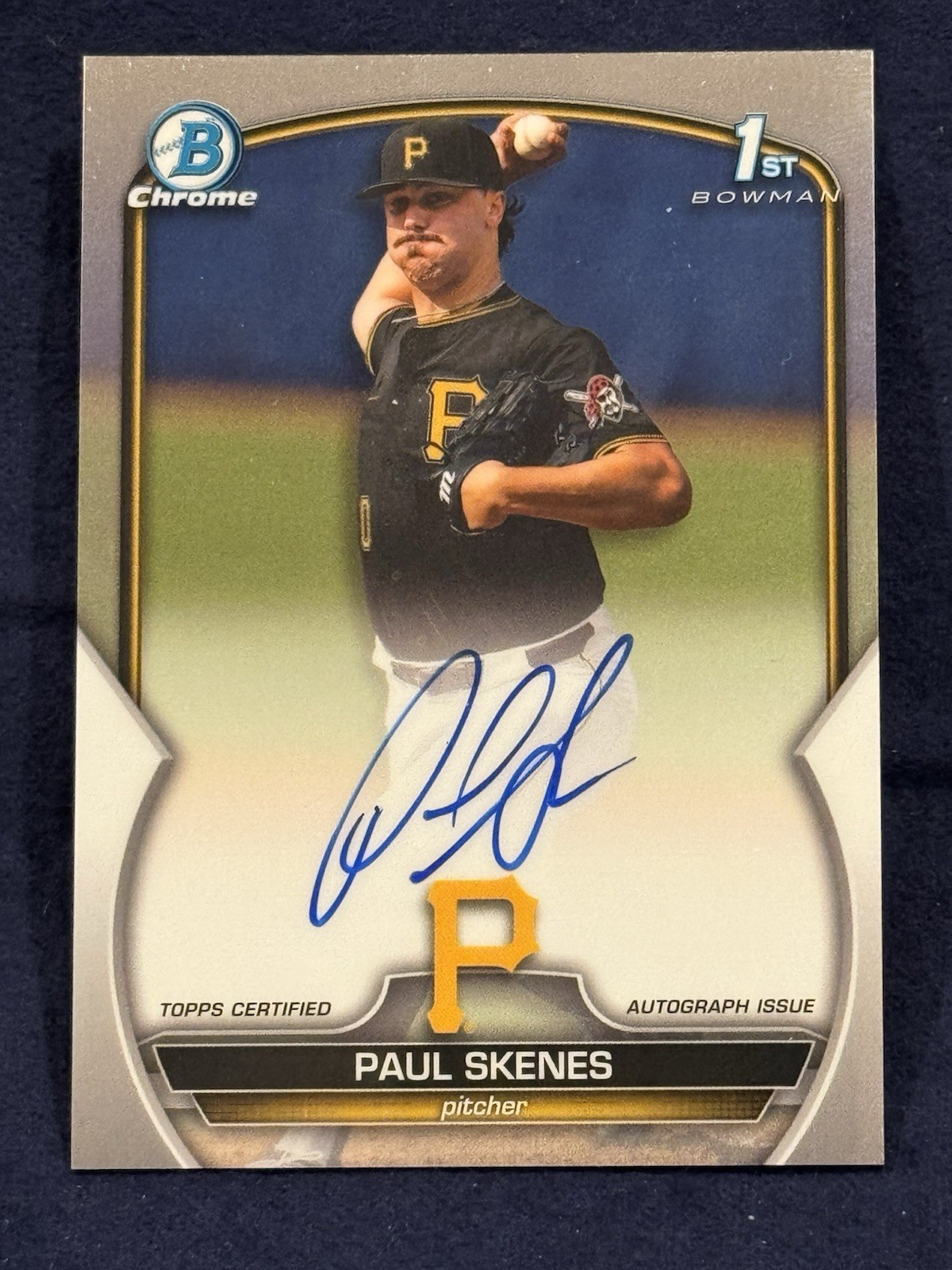 2023 Bowman Draft Chrome 1st Autograph Paul Skenes #CDA-PS Pirates Rookie Card