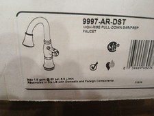 DELTA Bar/Prep Faucet Pull-Down artic stailnless 9997-AR-DST Chrome Pullout