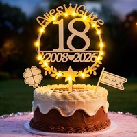 Tortendeko 18 Geburtstag MäDchen, Tortendeko Geburtstag Cake Topper Holz | 18. G