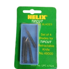 Helix Tipcut Replacement Blades Set Of 4 For Retractable Knife No.49000 NEW