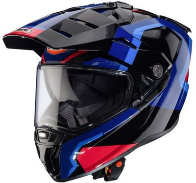 Caberg Tanami - Scram Black/Red/Blue/Light blue Motorcycle Helmet