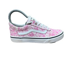 L59 Vans Off The Wall Old School Sneaker 500714 Pink Logo Low Cut Kids 2.5