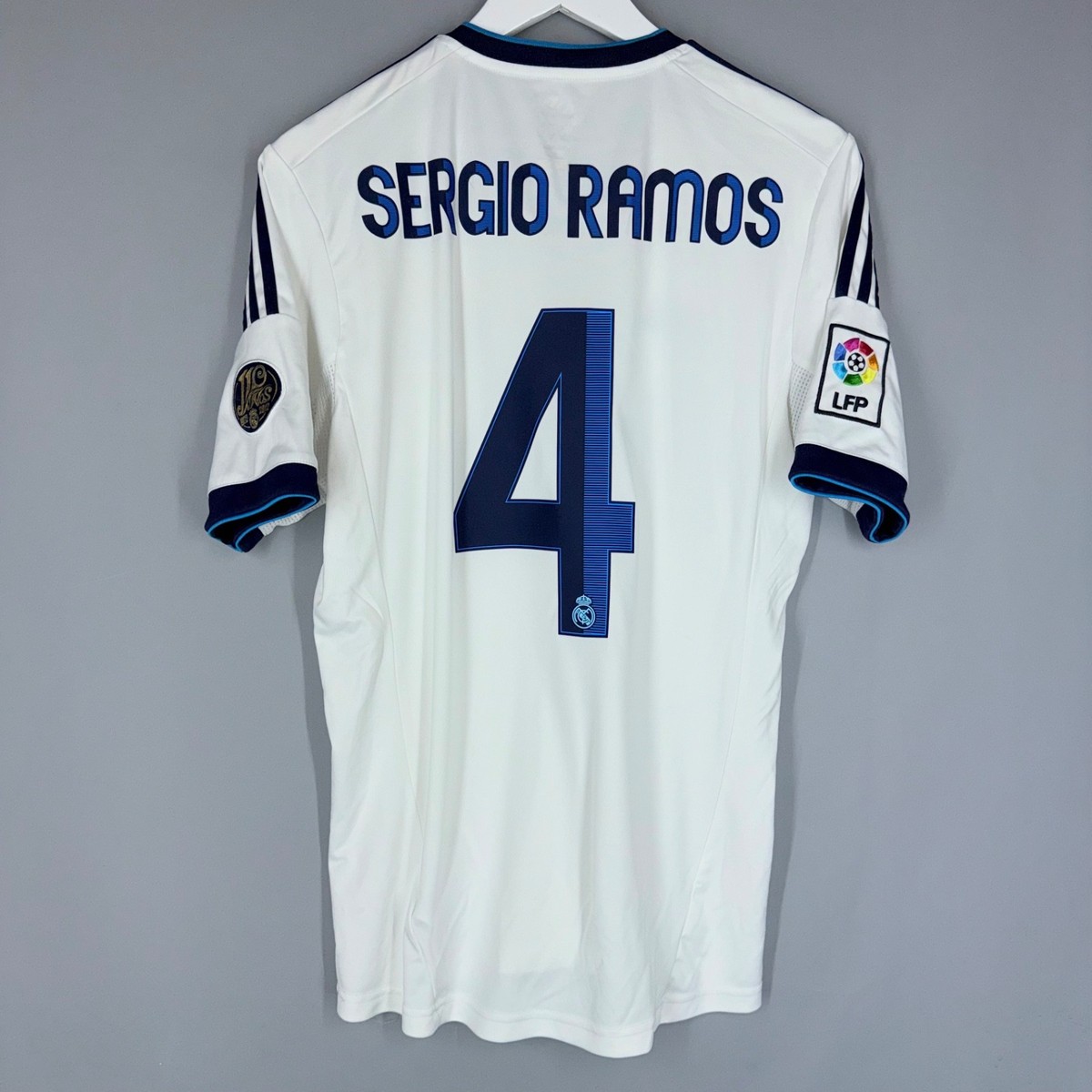 REAL MADRID 2012 2013 HOME FOOTBALL SHIRT JERSEY #4 RAMOS CAMISETA