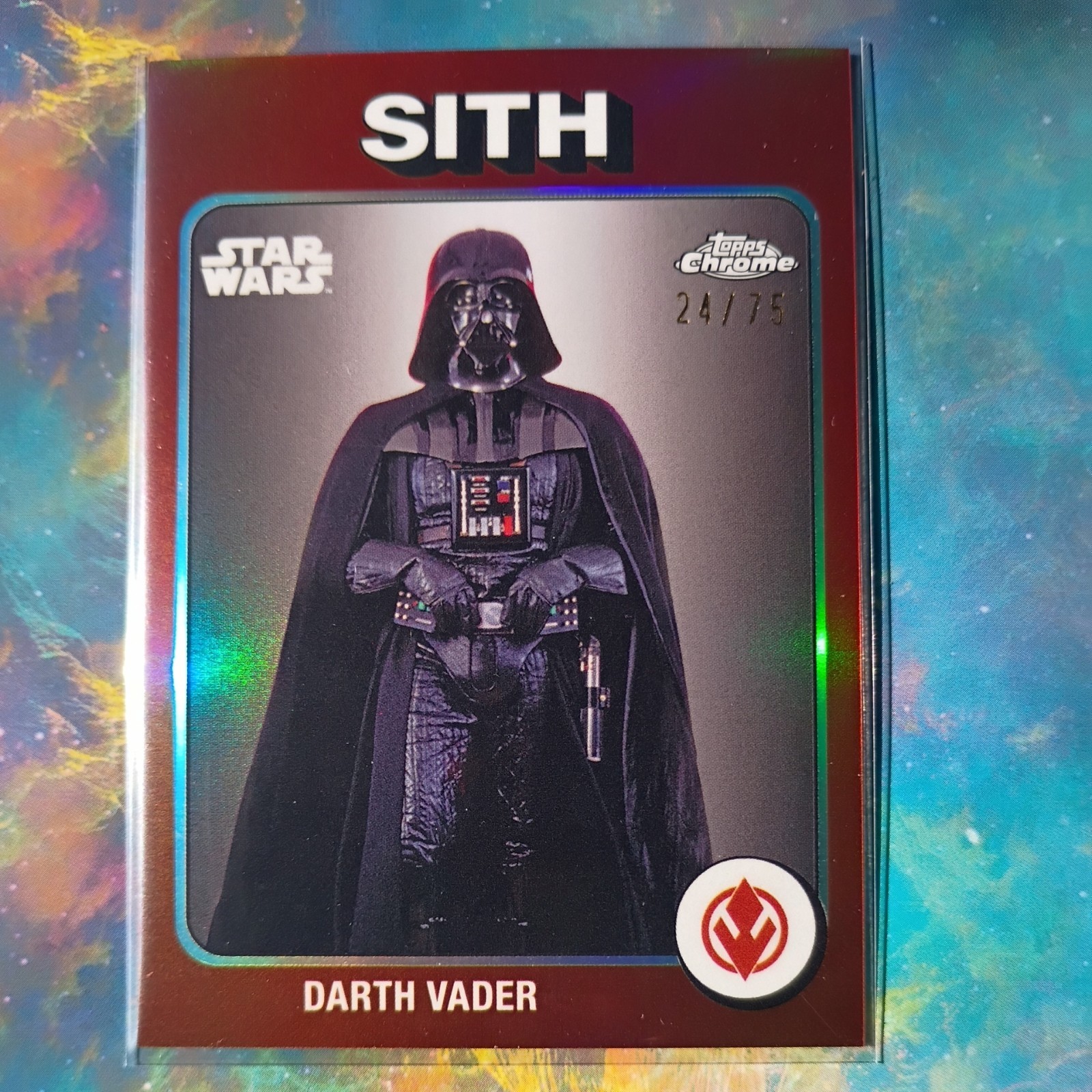 2025 Topps Chrome Star Wars Darth Vader 1975 Tribute #/75