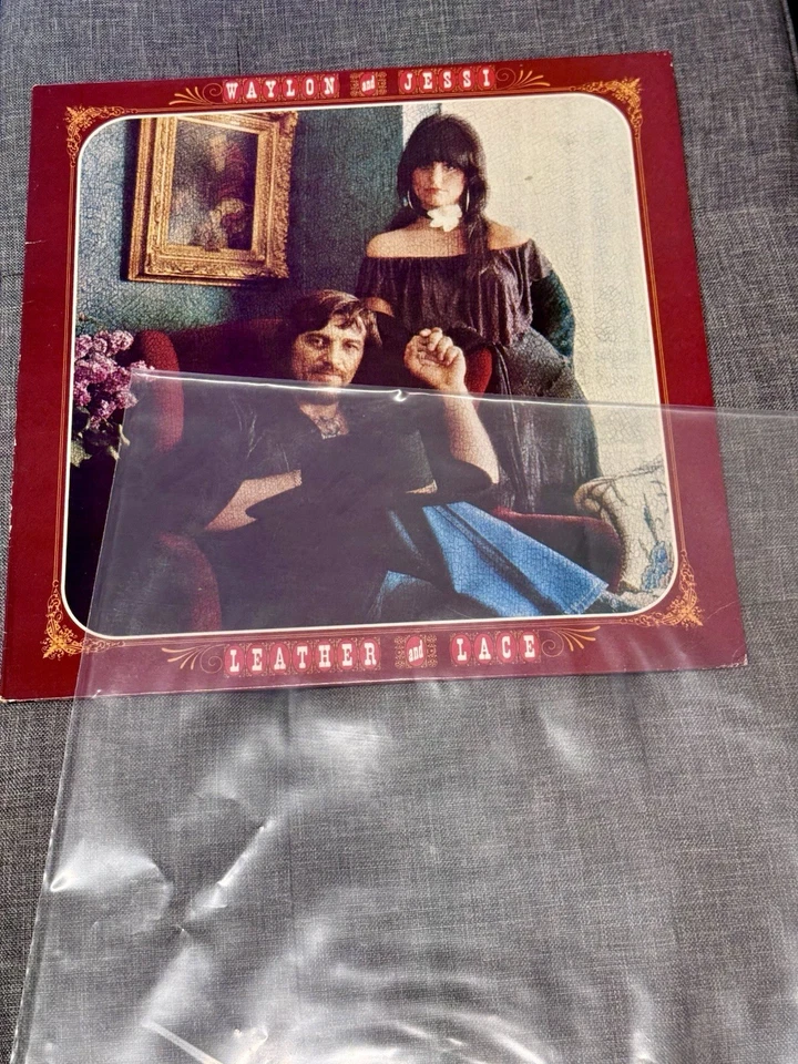 WAYLON AND JESSIE - LEATHER AND LACE COUNTRY, VINYL RECORD - Image 4 of 4