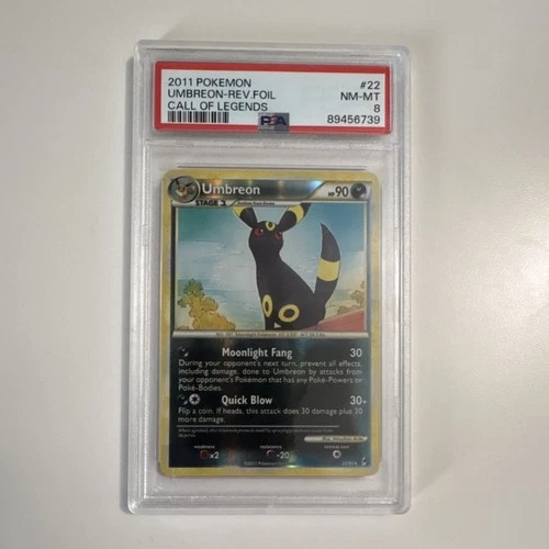 Pokémon Umbreon 22/95 Call of Legends Reverse Holo Rare PSA 8 2011