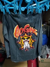 GREY GLOGANG LONGE SLEEVE TEE WITH GLOGANG LOGO ON FRONT. BRAND NEW SZ SMALL.