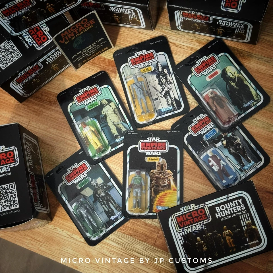 Star Wars Micro Vintage - Bountys Hunters Box Set por JP COSTUMES (6 bonecos) - Imagem 2 de 4
