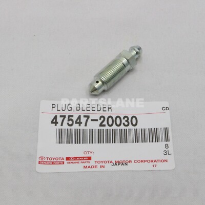 47547-20030 Toyota OEM Genuine PLUG, BLEEDER(FOR DRUM BRAKE, REAR