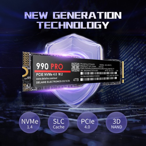 Disque dur SSD universel haute vitesse de transfert 1/2/4 To 990 Pro PCIE 4.0 NVME M.2 - Photo 11/28