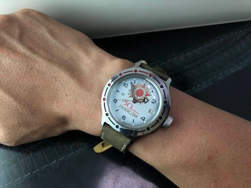 RARE DIAL BOCTOK / VOSTOK CCCP USSR MILITARY MANUAL WIND MENS WATCH 40MM - Picture 3 of 21