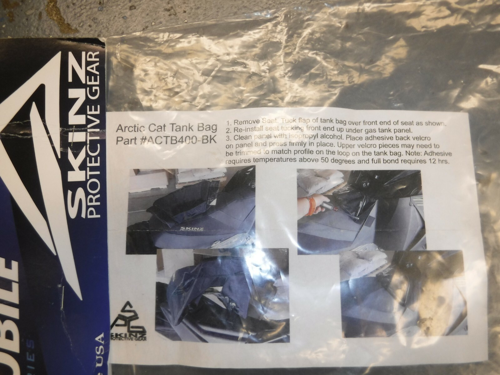 Skinz Arctic Cat snowmobile tank bag ACTB400BK eBay