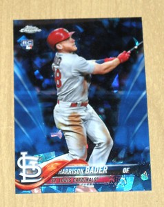 2018 Topps Sapphire Chrome Harrison Bader RC rookie base card #21