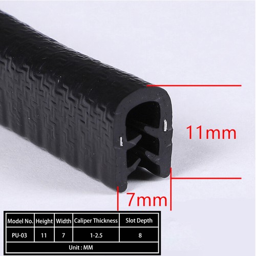 U-Shaped Rubber Sealing Strip Car Door Edge Guard Protector Edging Trim Seals - Picture 16 of 39