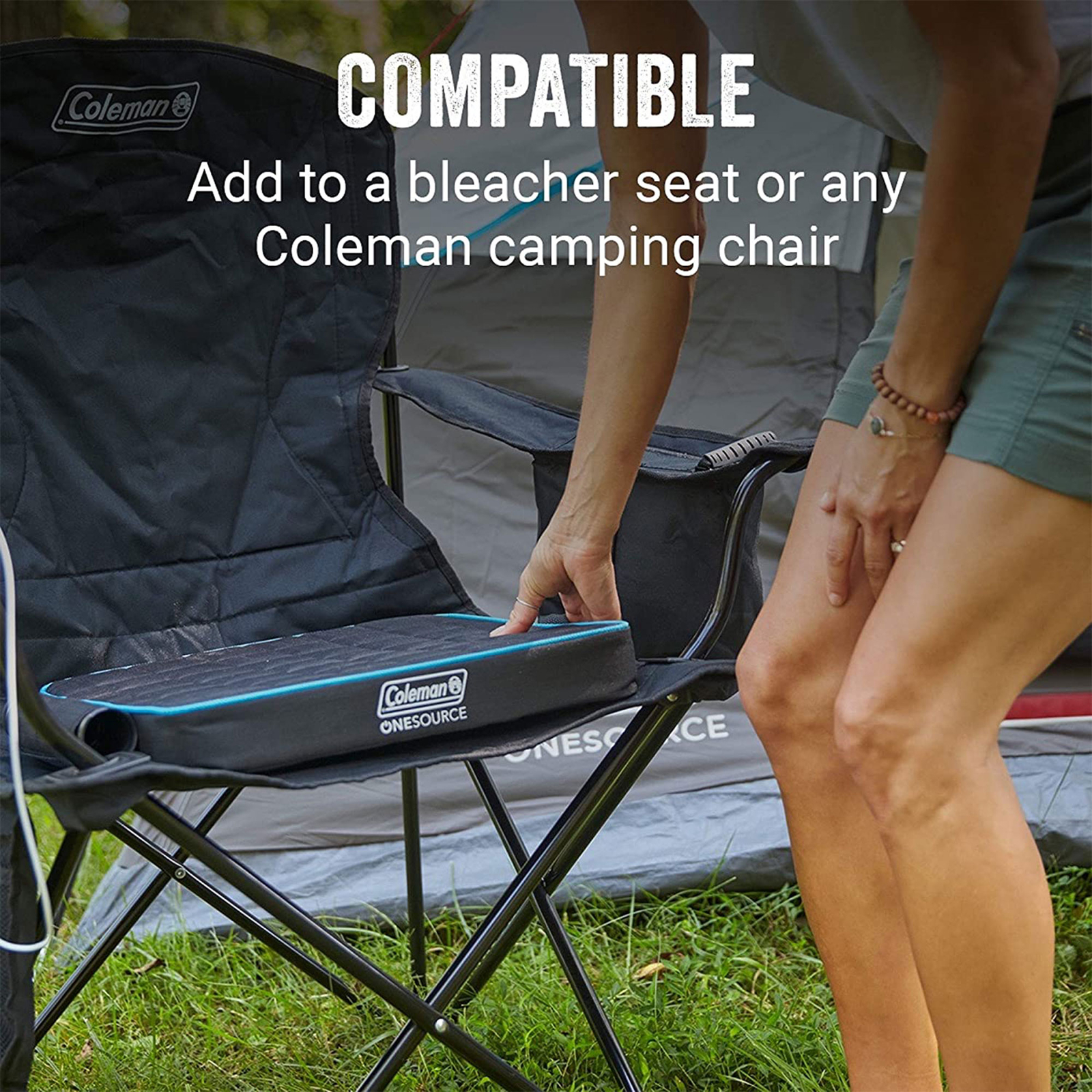 Coleman OneSource Outdoor Heated Camping Chair Pad w/Rechargable