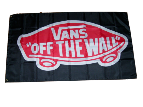 VANS SKATEBOARD 3'X5' FLAG BANNER OFF THE WALL SHOES MAN CAVE WALL FAST SHIPPING - Afbeelding 1 van 4