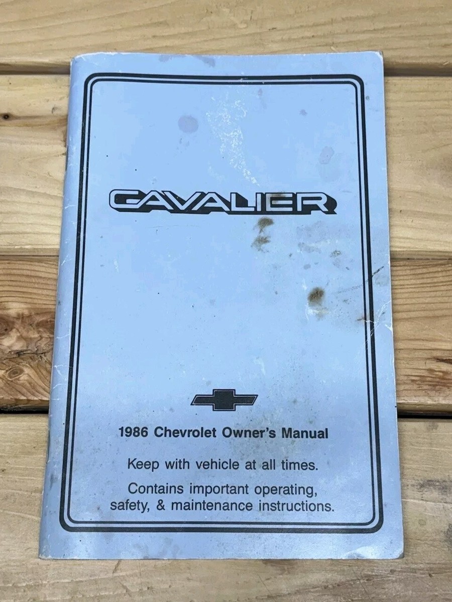 【美品/レア】 CE Owner's Manual cavempt 1983 Chevrolet Cavalier GM Owner's OEM Manual booklet | eBay