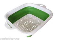 NEW Folding Collapsible Colander Strainer cmsHome Square Non-stick Non-toxic