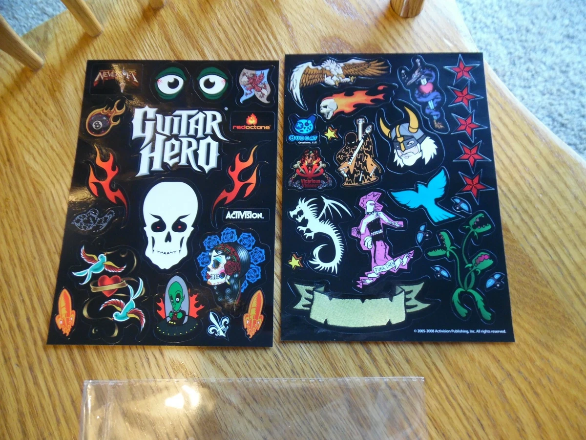 Guitar Hero Guitar Stickers