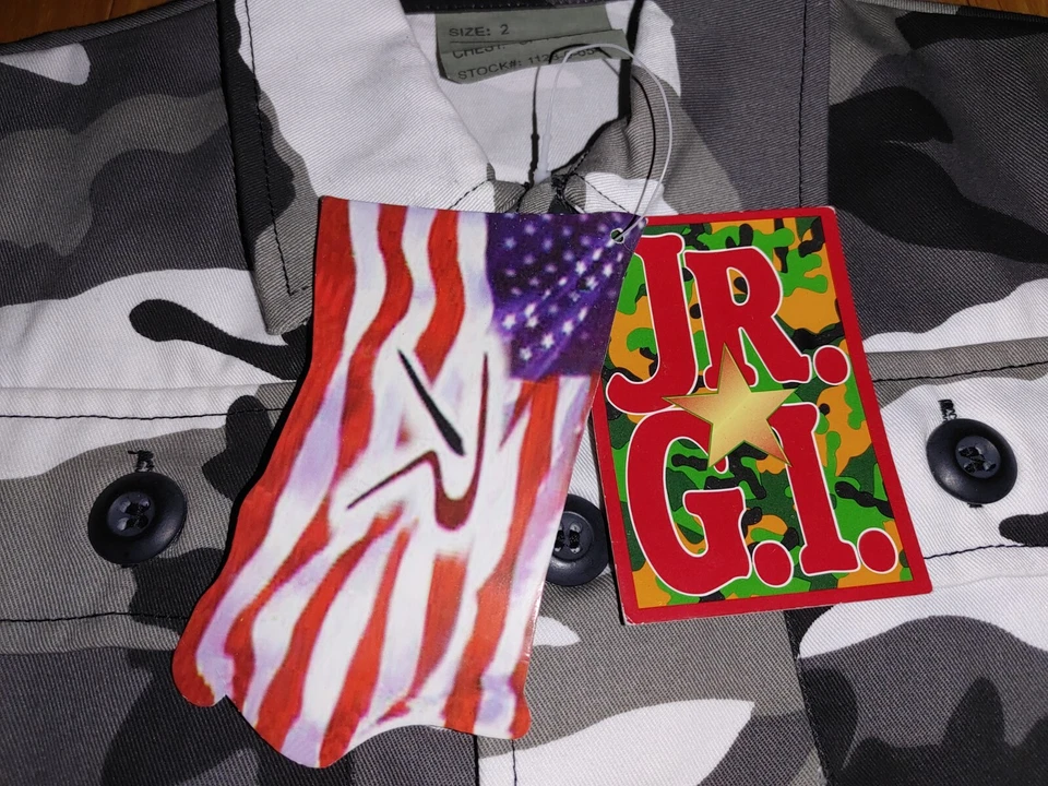 Nuevas etiquetas URBAN CITY CAMUFLAJE JR G.I. CAMISA BDU NUEVA CON ETIQUETAS NOS Niños Talla 2 Camuflaje Foto 3 de 4