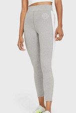 Image of WOMENS NIKE SPORTSWEAR NSW GREY LEGGINGS MID RISE RETRO UK S NEW LAST ONE