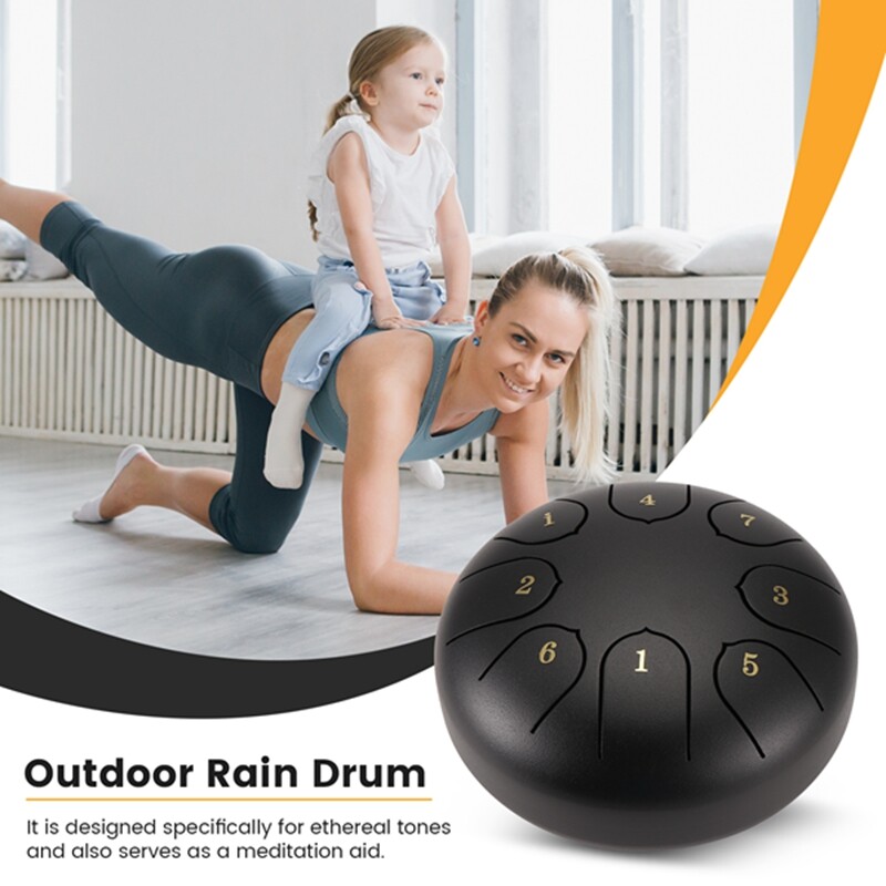 Regentrommel 6 Zoll 11 Noten - Natur Chakra Trommel Für Garten Mit Schlägeln