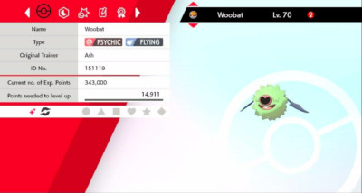 Pokemon Schwert & Schild Shiny Woobat 6IV Max EVs