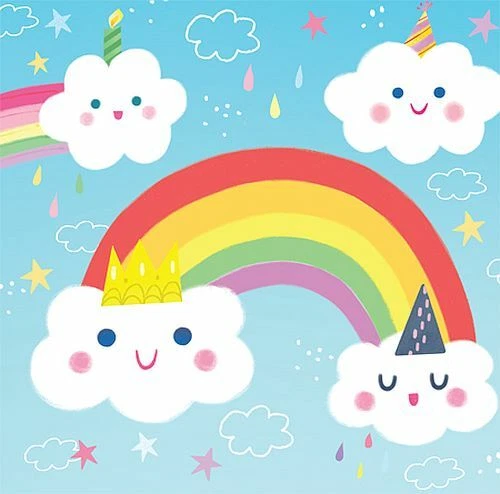 Happy Clouds and Rainbows Pop-Up Birthday Card Greeting Card by Up With Paper - Image 2 of 2