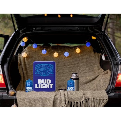 Bud Light 6 Can Mini Portable Compact Personal Fridge Cooler 4 Liters Blue NEW - Picture 7 of 8