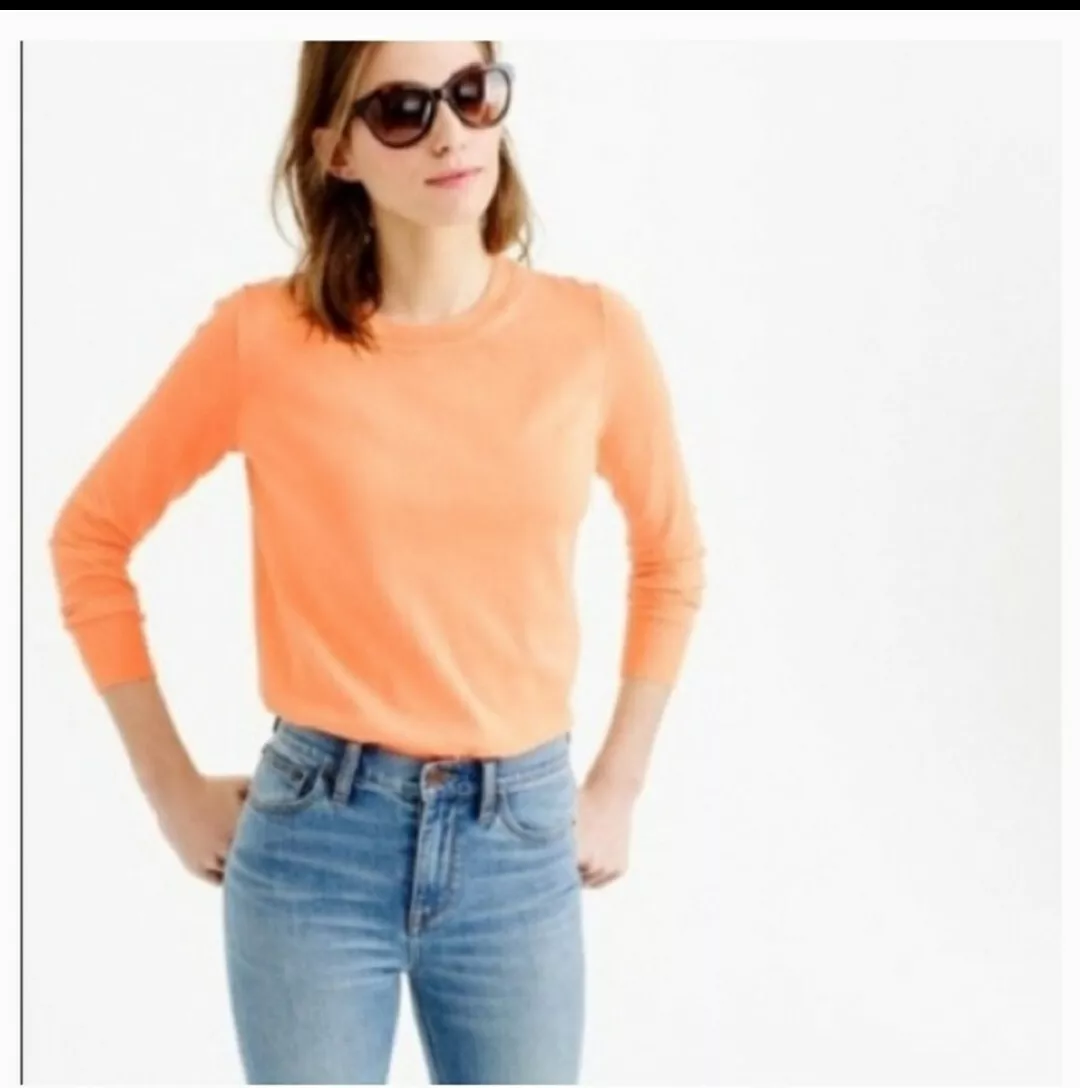 J crew store orange sweater