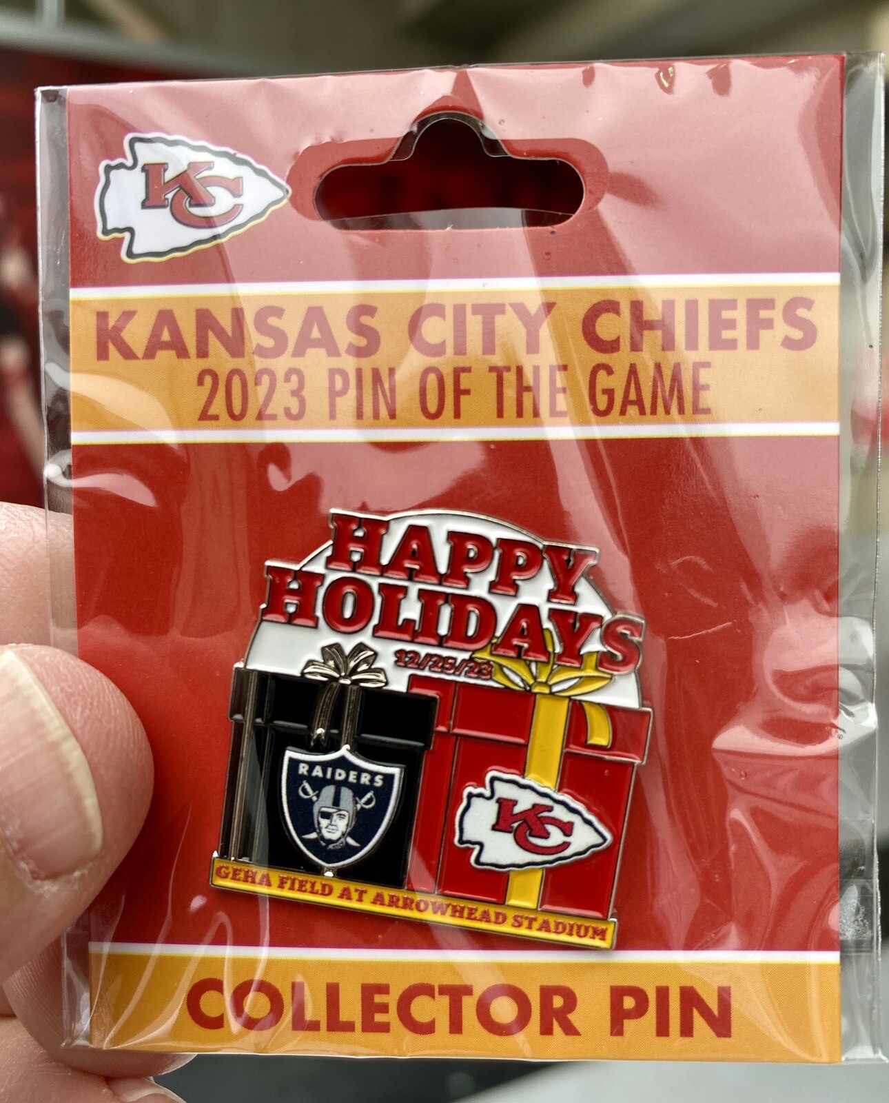 Raiders At Chiefs Christmas 12 25 23 NFL Game Day Pin Mahomes O Connell raiders-at-chiefs-christmas-12-25-23-nfl-game-day-pin-mahomes-o-connell