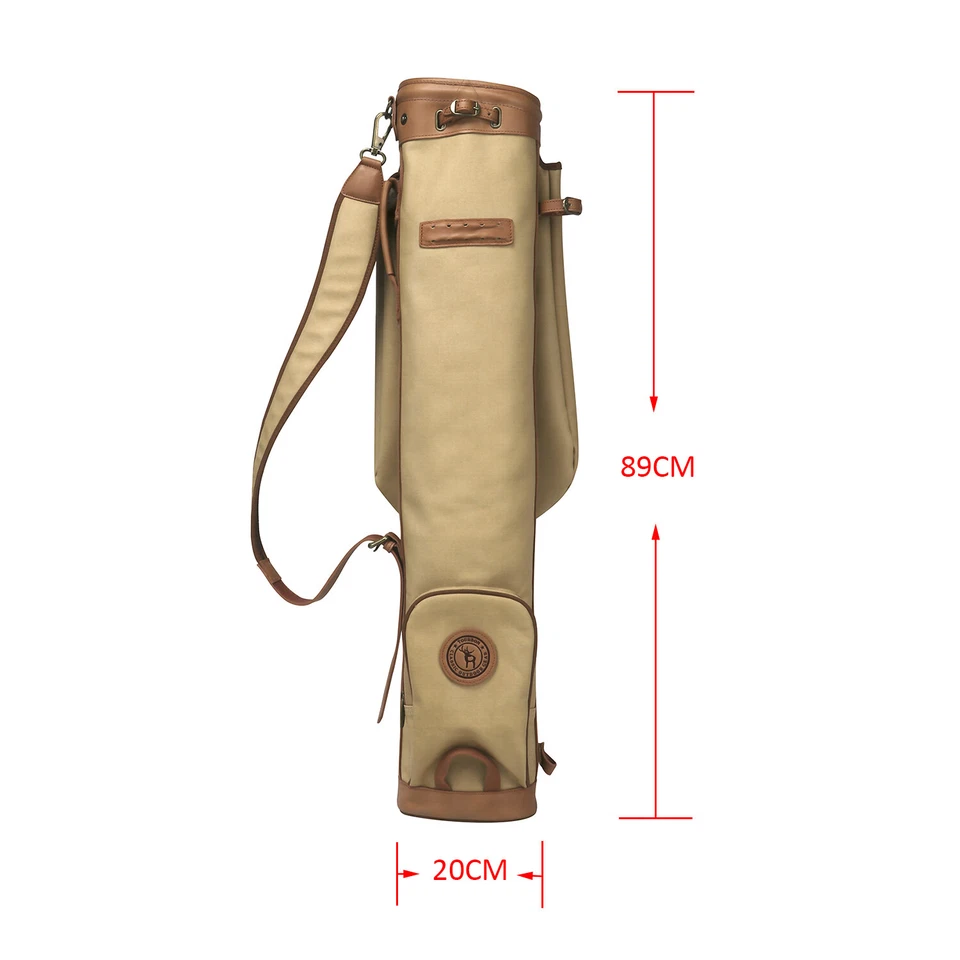 Bolsas de golf TOURBON impermeables de lona bolsa de transporte de palos de domingo de 3 vías acolchada de lana Foto 2 de 4