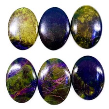 6 Pcs Natural Purple Stichtite 37-40mm Loose Cabochon Untreated Gemstones Lot 